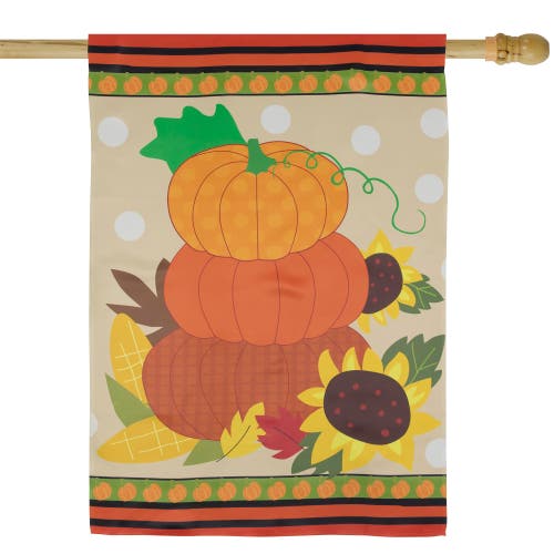 Northlight Pumpkins And Sunflowers Autumn Harvest House Flag 28" X 40" In Multi