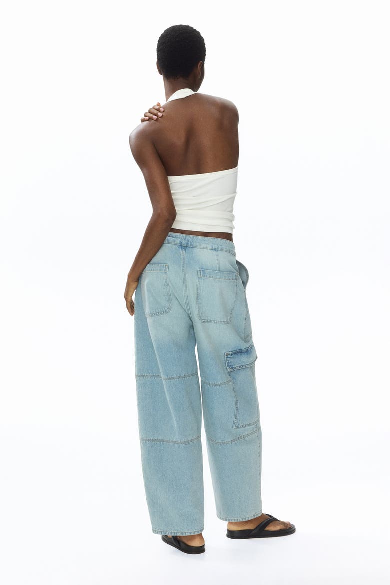 Barrel Regular Waist Ankle Jeans, Alternate, color, Light denim blue