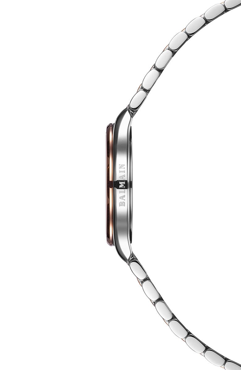 BALMAIN WATCHES Beleganza Diamond Bracelet Watch, 32mm, Alternate, color, Stainless Steel/Rose Gold