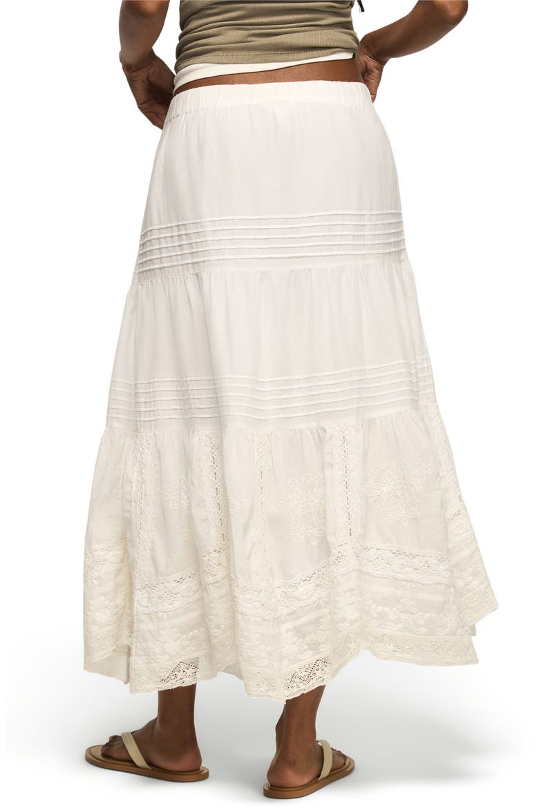 Lace & Embroidery Maxi Skirt, Alternate, color, WHISPER WHITE