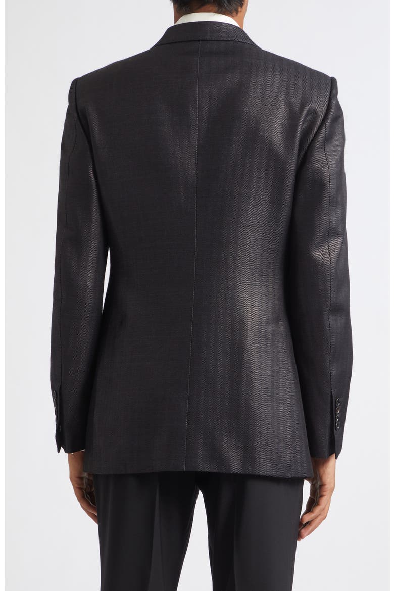 O'Connor Herringbone Dinner Jacket, Alternate, color, BLACK