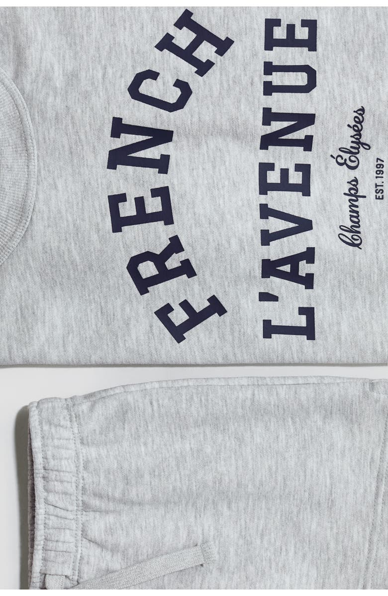 H&M 2-piece printed set, Alternate, color, Light Gray Melange