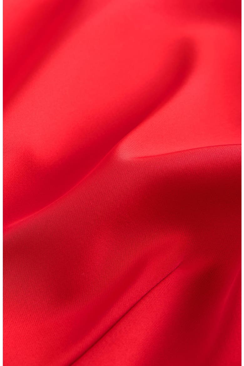 Satin Tie Detail Minidress, Alternate, color, RED