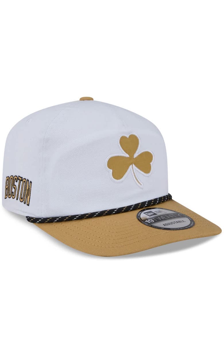 Men's New Era White/Gold Boston Celtics 2025/26 City Edition 19TWENTY Adjustable Hat, Main, color, White
