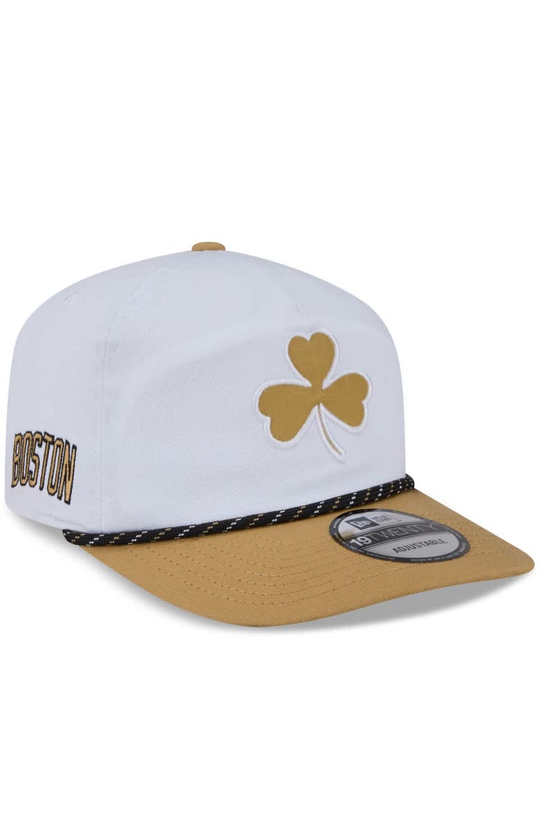 New Era Men's New Era White/Gold Boston Celtics 2025/26 City Edition 19TWENTY Adjustable Hat, Main, color, White