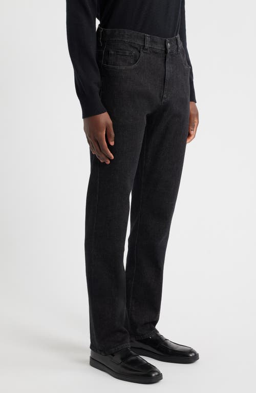 Canali Straight Leg Jeans In Black