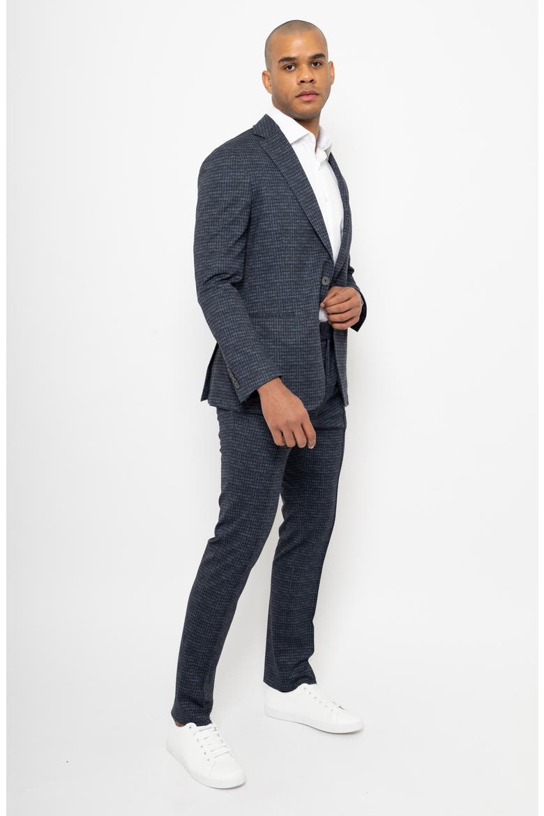 Jacob Sport Check Slim Fit Suit, Alternate, color, NAVY