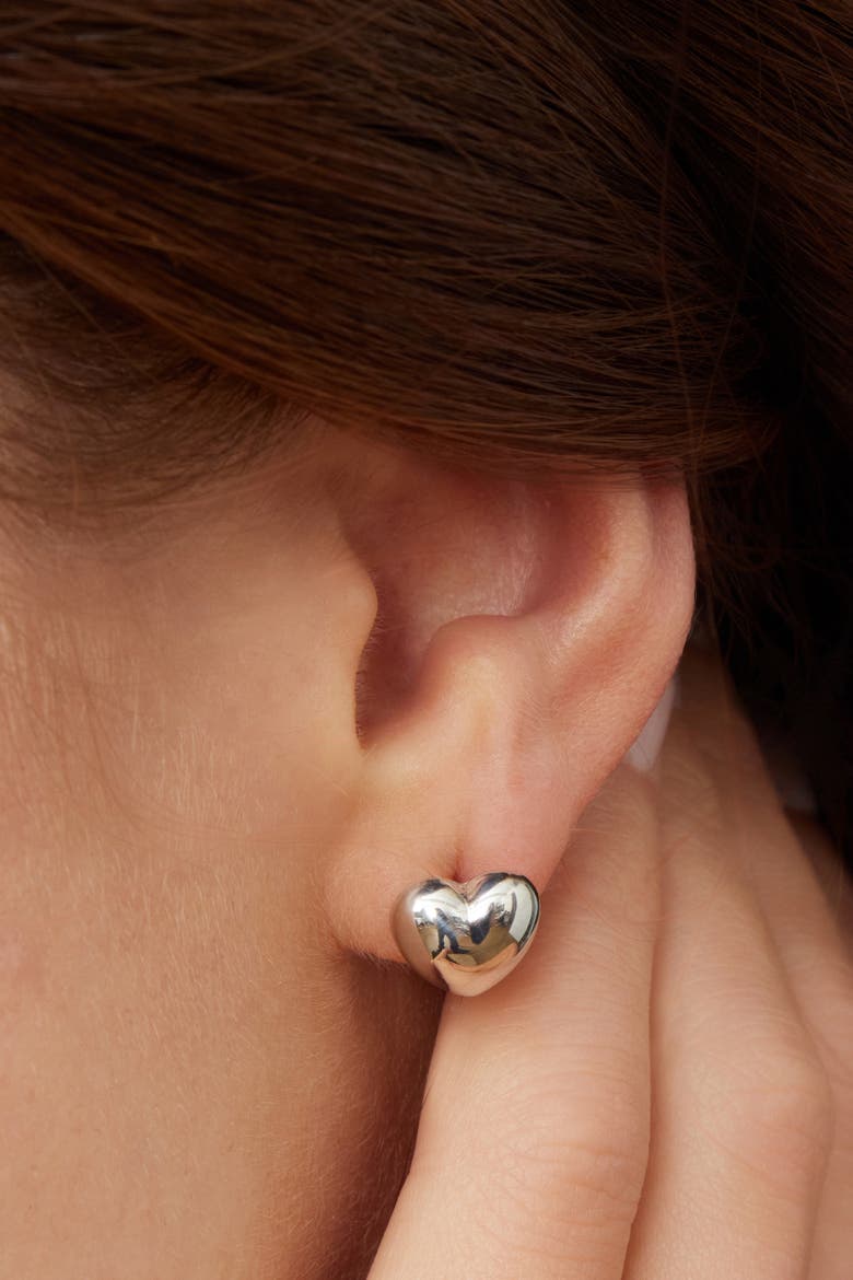 Lover Studs in Sterling Silver, Alternate, color, Silver