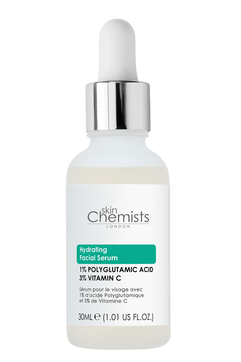 Hydrating Polyglutamic Acid 1%, Vitamin C 3%  Facial Serum 30ml, Main, color, White