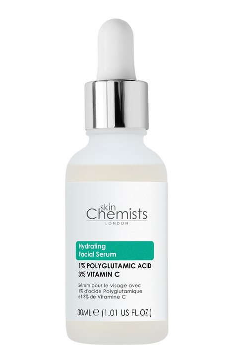 Hydrating Polyglutamic Acid 1%, Vitamin C 3%  Facial Serum 30ml