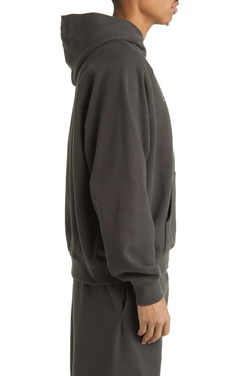 Fear of God Essentials Waffle Knit Raglan Sleeve Hoodie, Alternate, color, 
