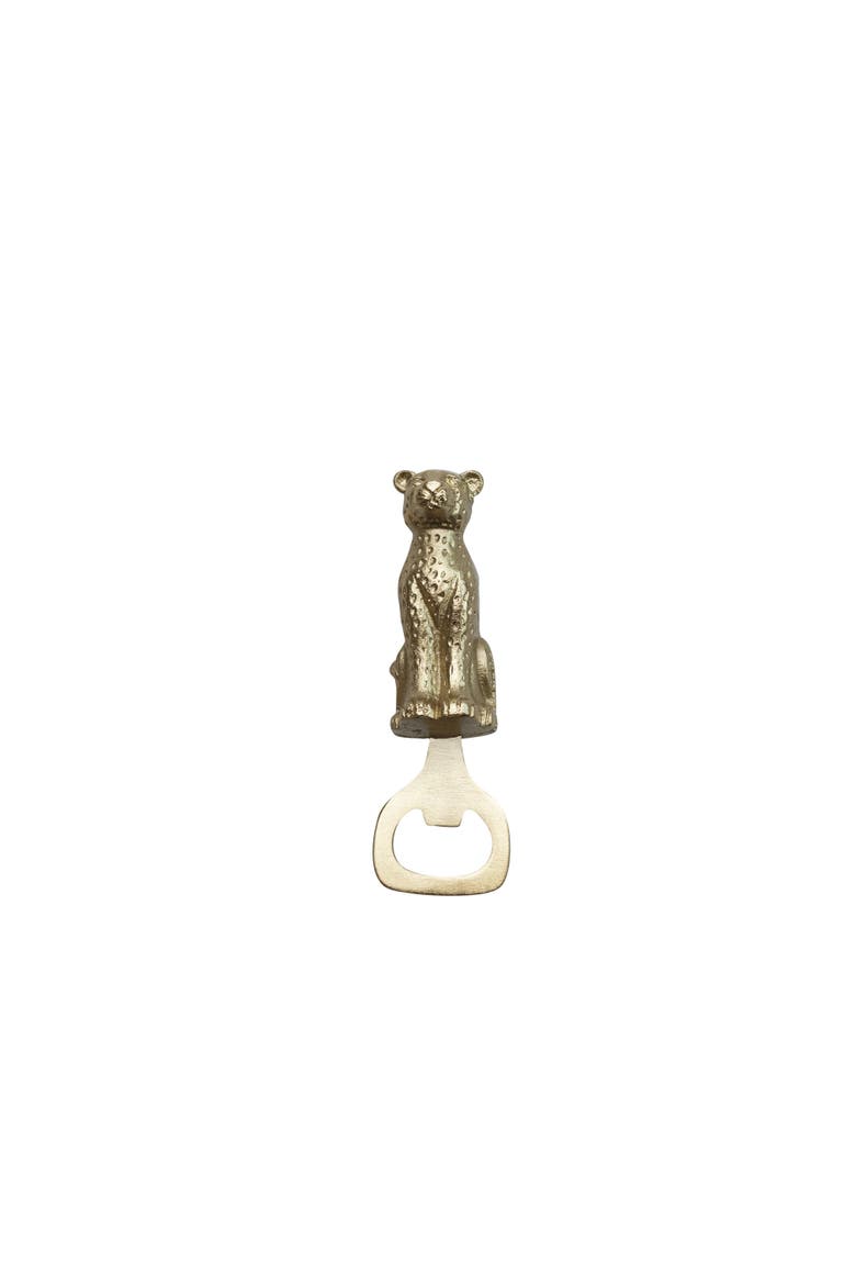 Antique Cheetah Bottle Opener, Gold, Main, color, Gold