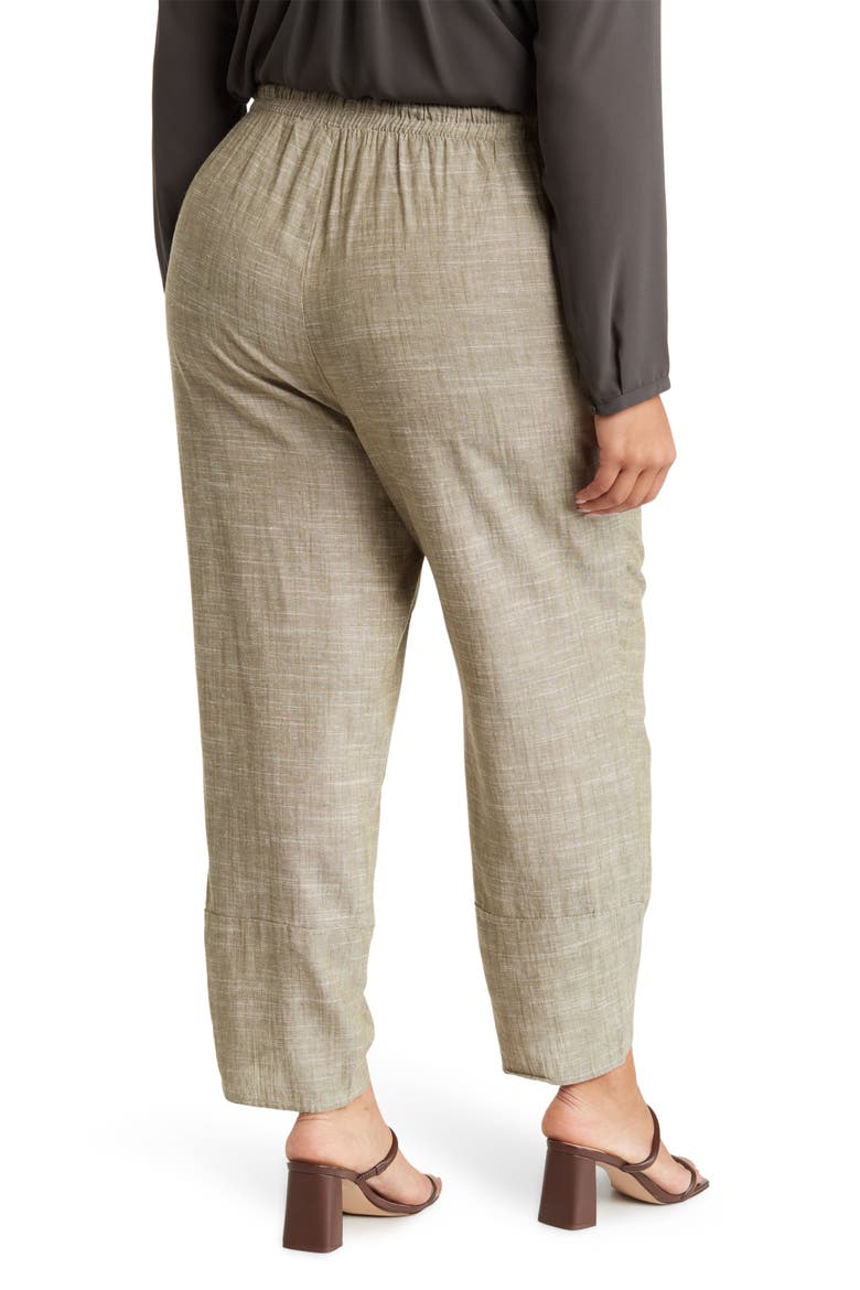 Tulip Hem Linen Jogger Pants, Alternate, color, OLIVE OLCDY