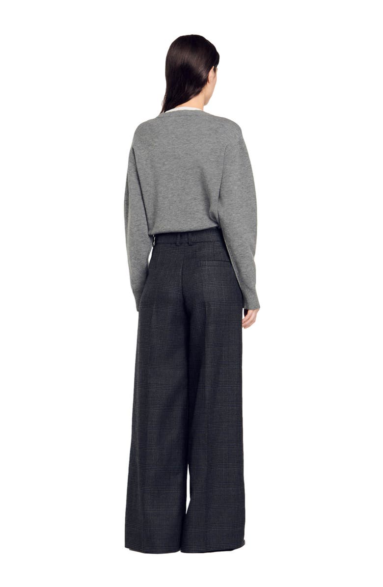 SANDRO Checked suit trousers, Alternate, color, 