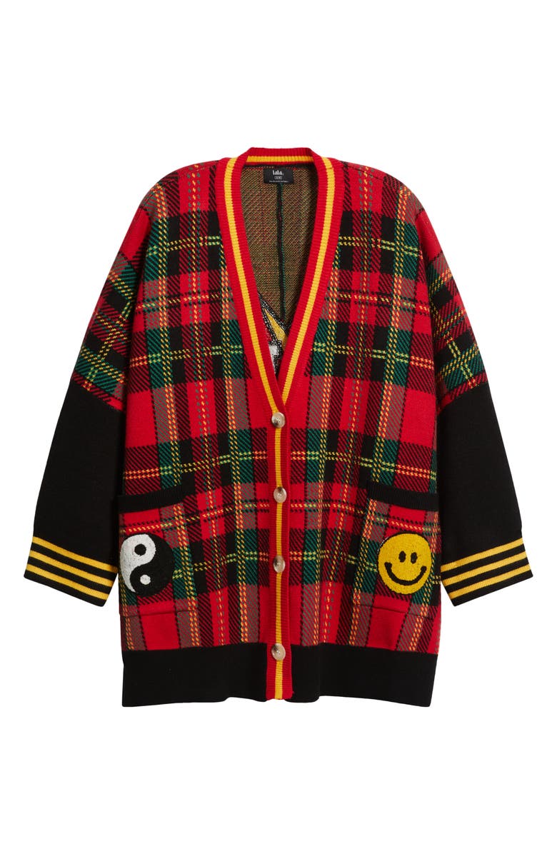 Dressed in Lala Do It Madly Plaid Cardigan, Main, color,