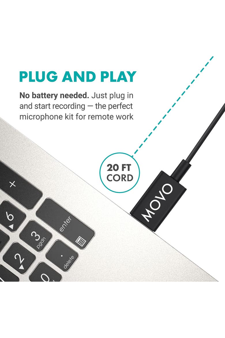 M1 USB Lavalier Lapel Clip-on Omnidirectional Condenser Computer Microphone for PC and Mac, Alternate, color, Black