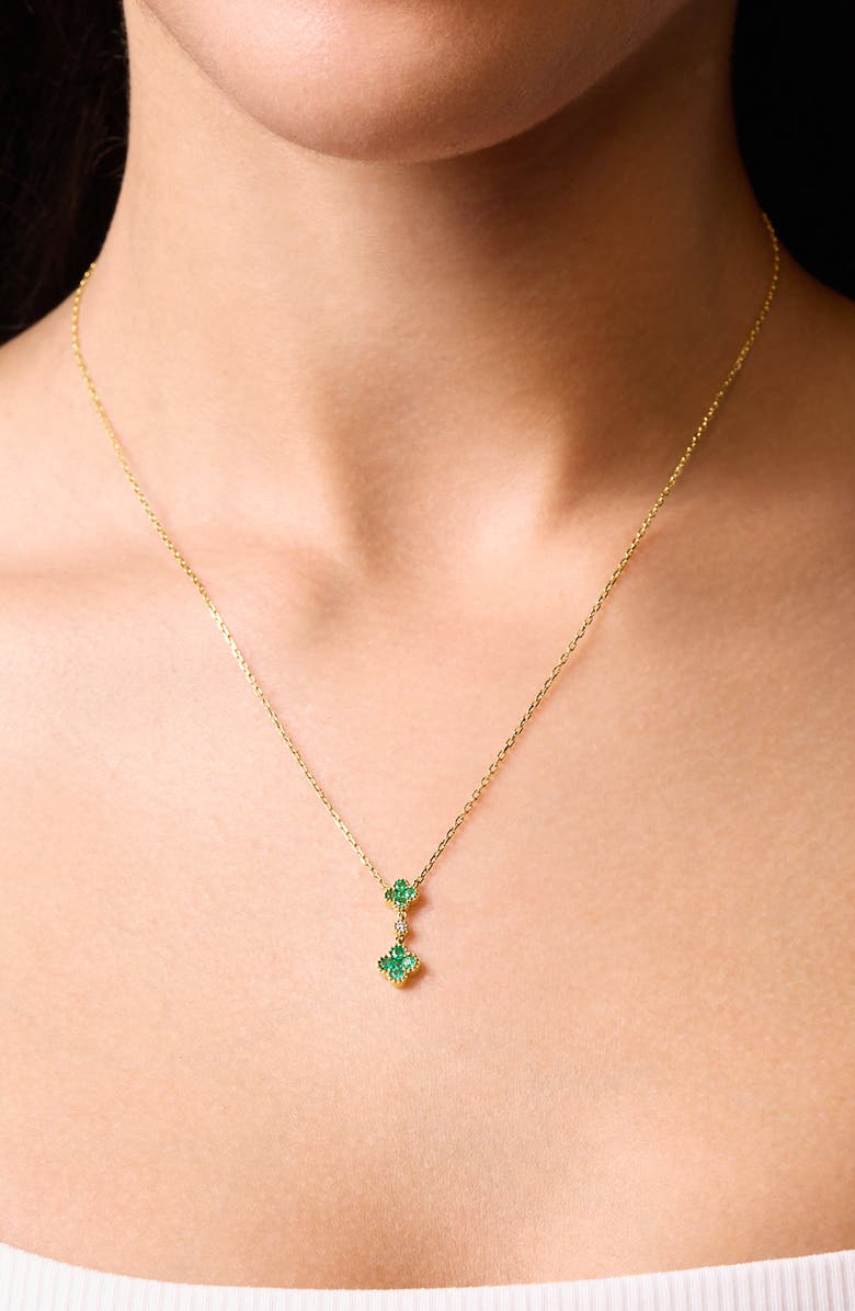 Bony Levy El Mar Gemstone Pendant Necklace, Alternate, color, 18K Yellow Gold/ Emerald