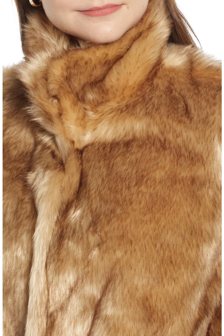 Faux Fur Crop Jacket (Nordstrom Exclusive), Alternate, color, TAN