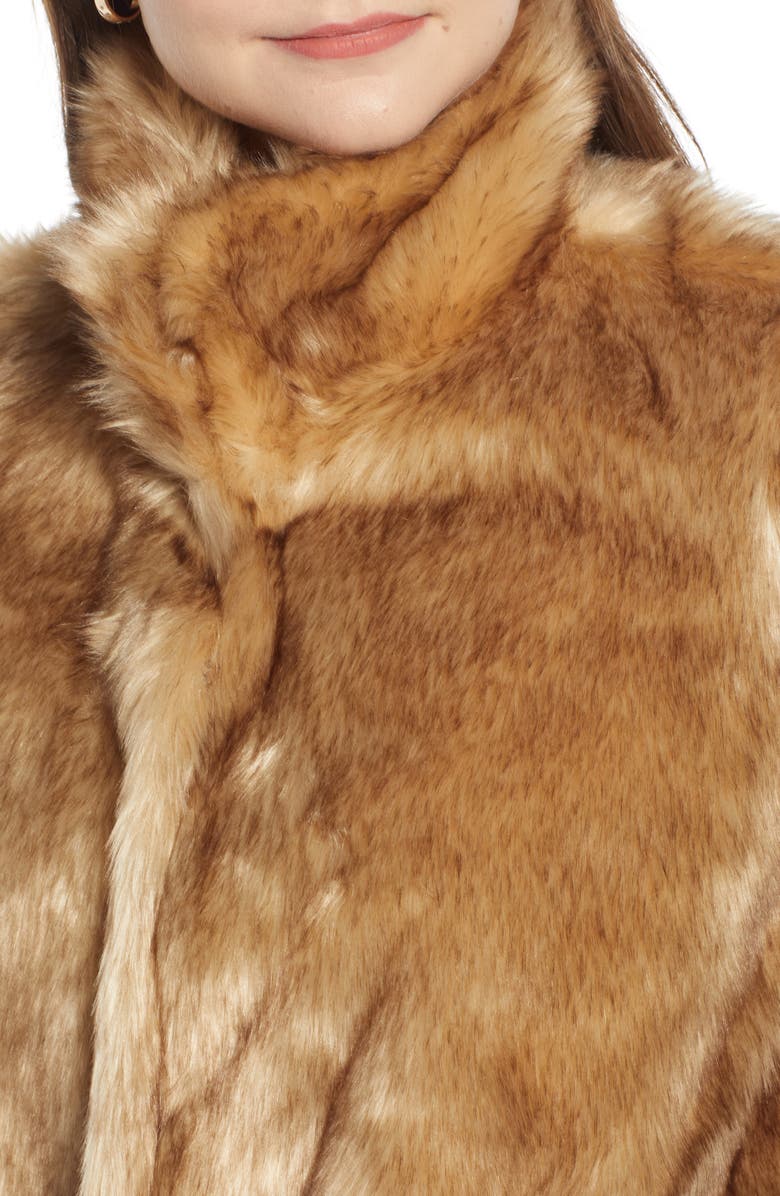 Something Navy Faux Fur Crop Jacket, Alternate, color, 