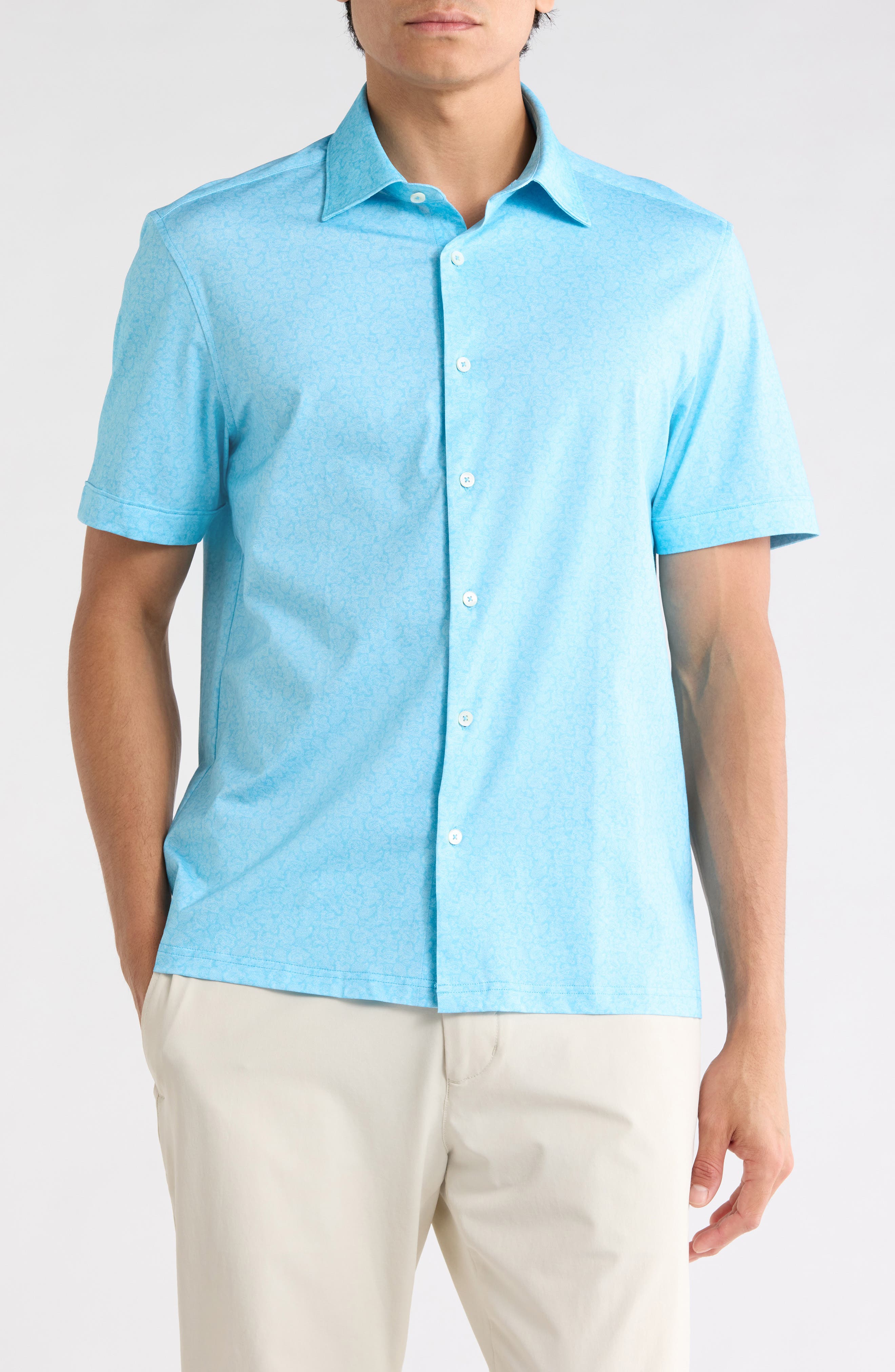 Bugatchi Short Sleeve Woven Shirt