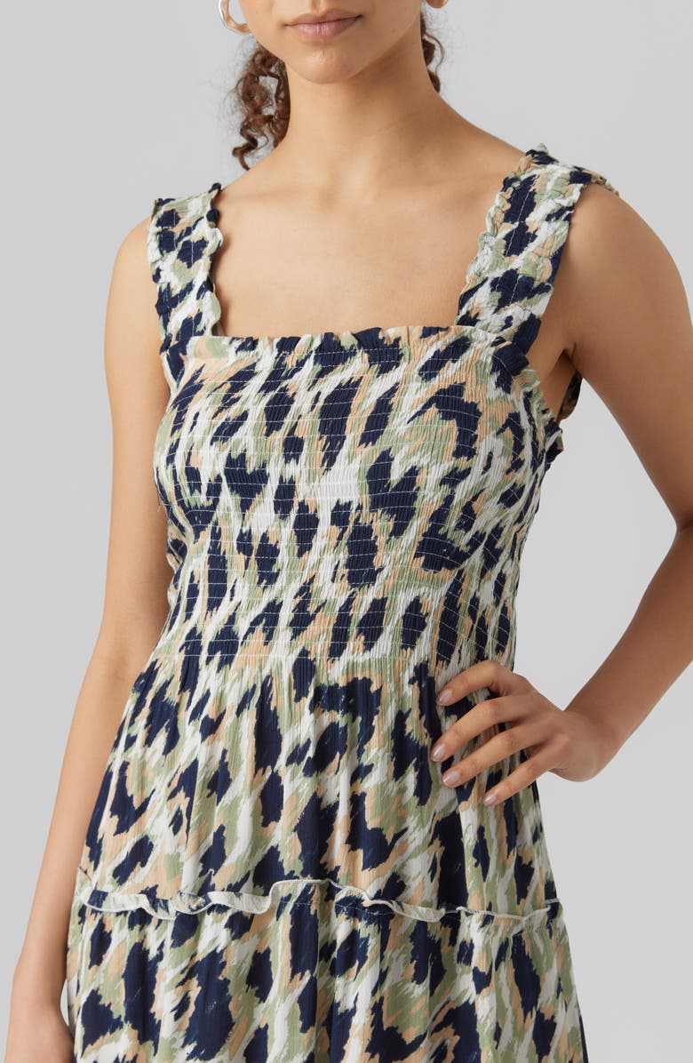VERO MODA Menny Print Midi Dress, Alternate, color,