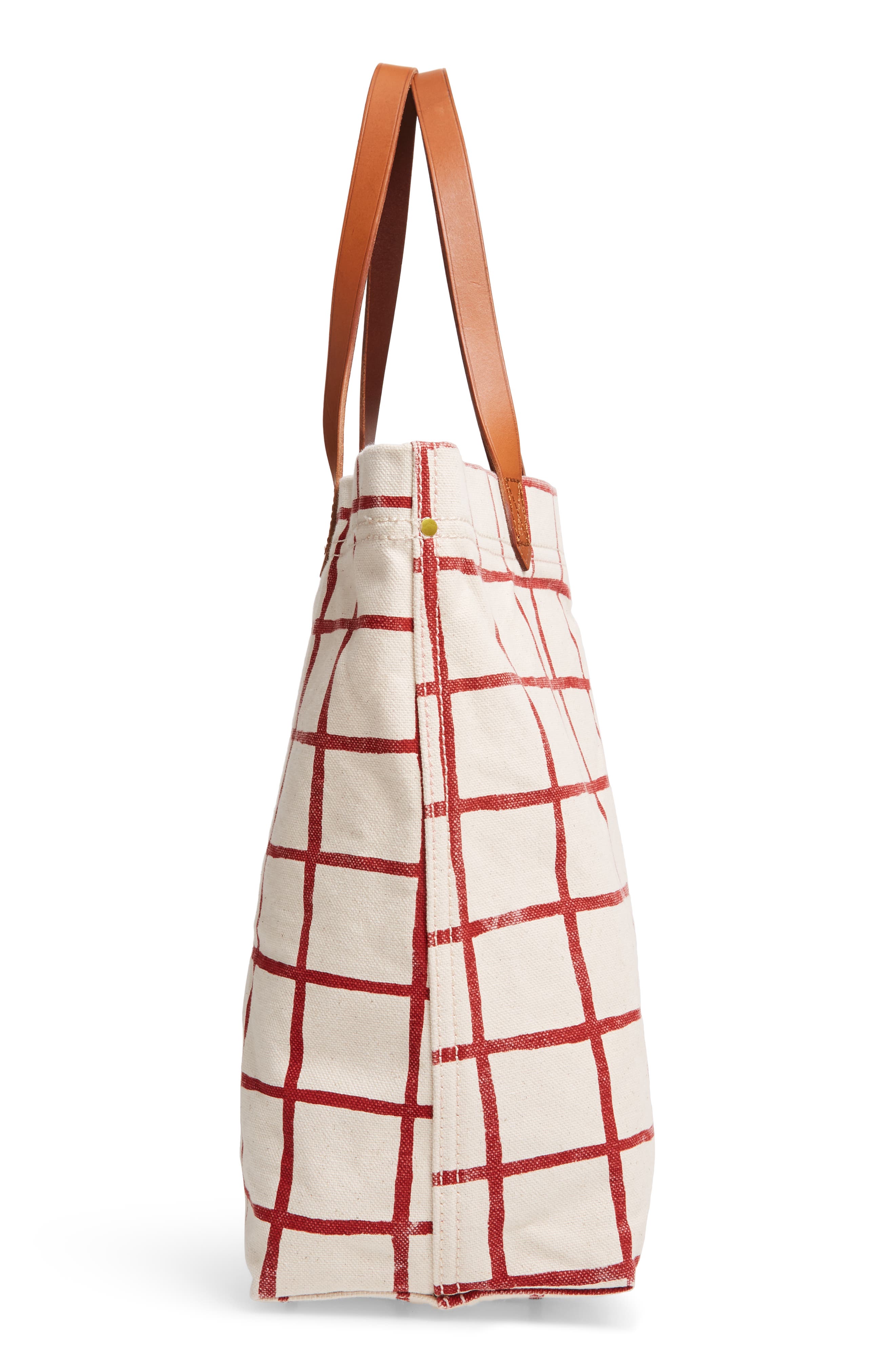 The Canvas Transport Tote, Alternate, color, BRIGHT EMBER WINDOWPANE