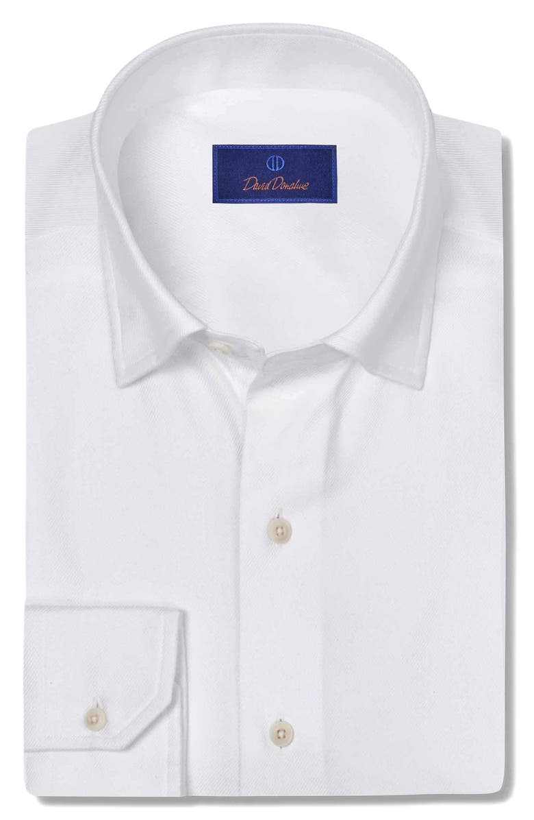 David Donahue Pima Cotton Twill Sport Shirt, Main, color, 
