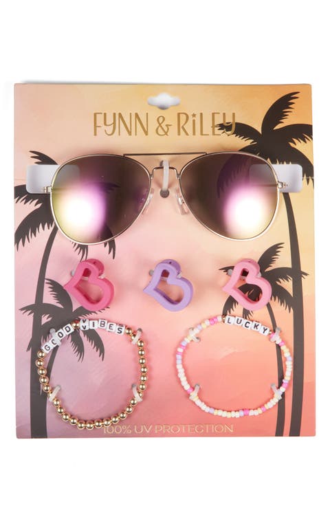 Kids' Cali Vibes Sunglasses, Bracelets & Hair Clips Set (Big Kid)