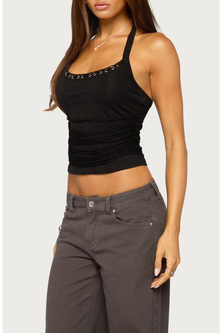 Piara Grommet Halter Top, Alternate, color, BLACK