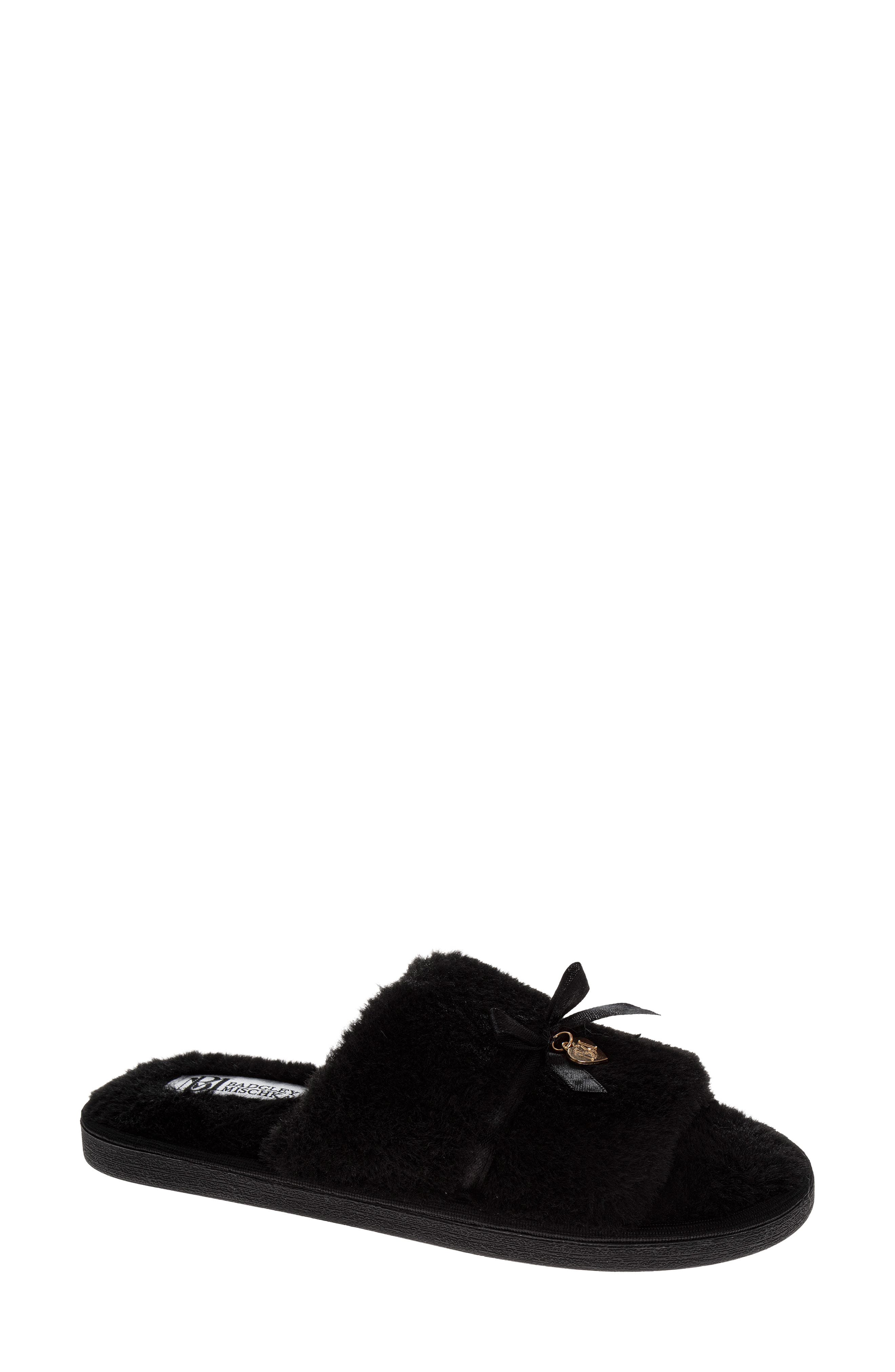 BADGLEY MISCHKA Faux Fur Slide Slipper