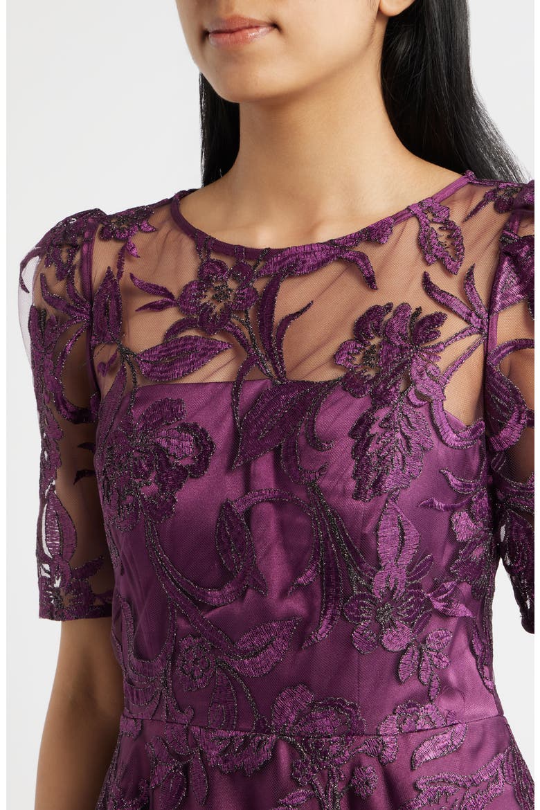 Beaded Cocktail Dress, Alternate, color, PLUM
