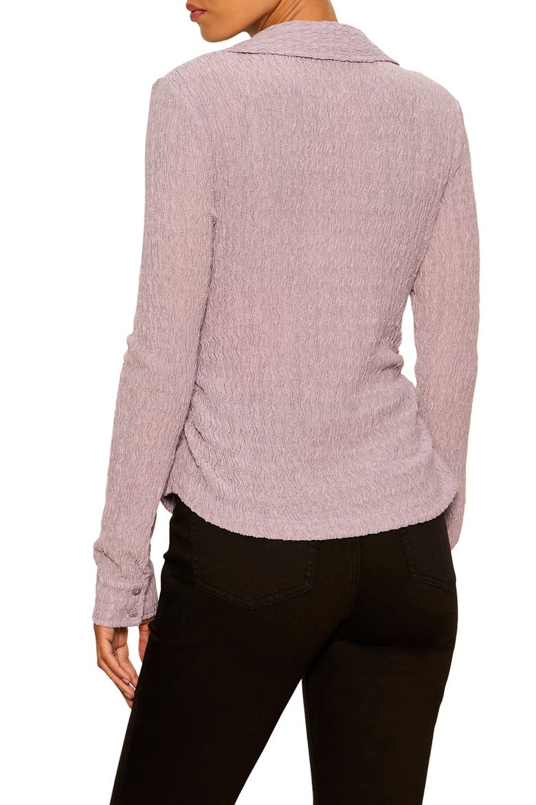 Juno Textured Button-Up Top, Alternate, color, PURPLE HAZE