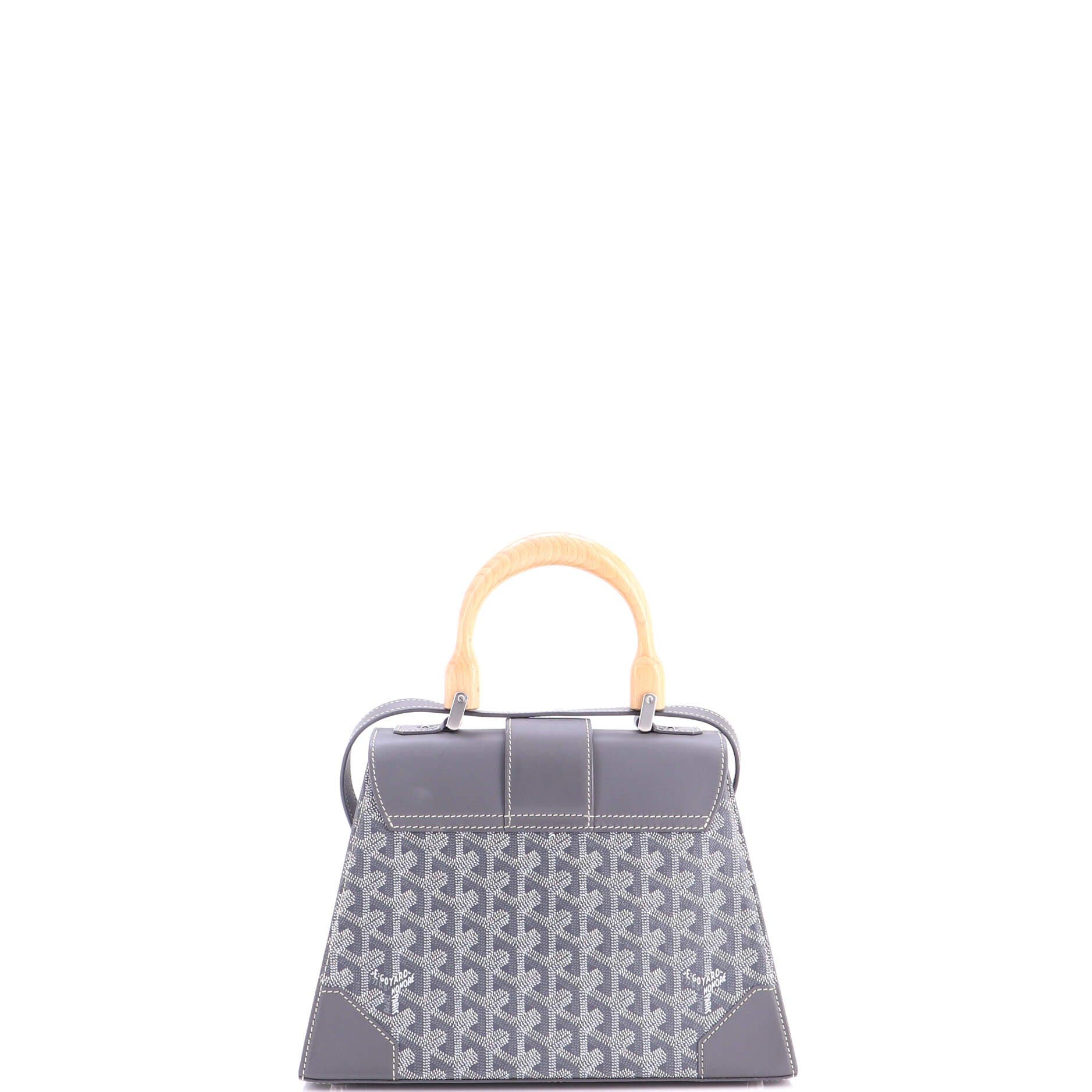 Saigon Top Handle Bag Coated Canvas with Leather PM, Alternate, color, Grey