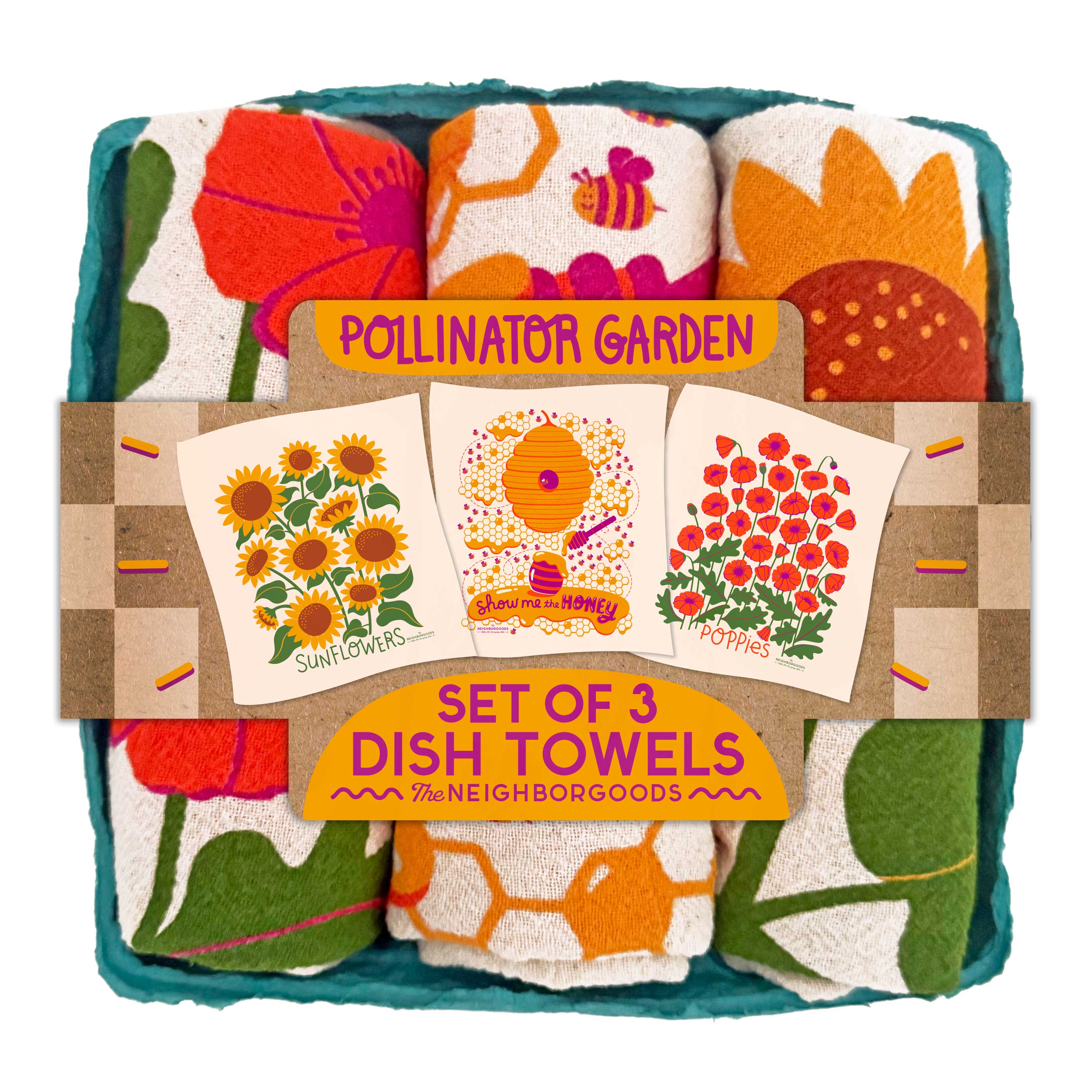 The Neighborgoods Pollinator Garden Dish Towel - Thumbnail 5