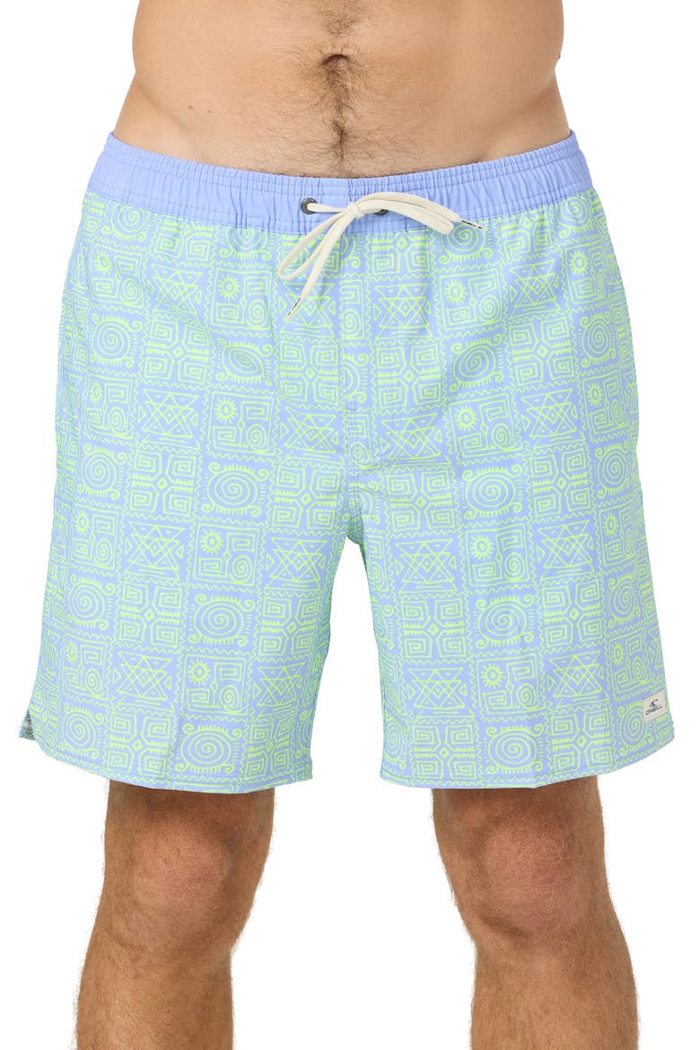 Hermosa Swim Trunks, Main, color, BLUE JELLY