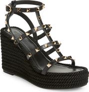 Valentino Garavani Rockstud Torchon Wedge Sandal (Women