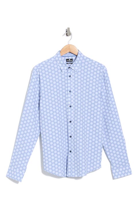 Geometric Button-Up Shirt
