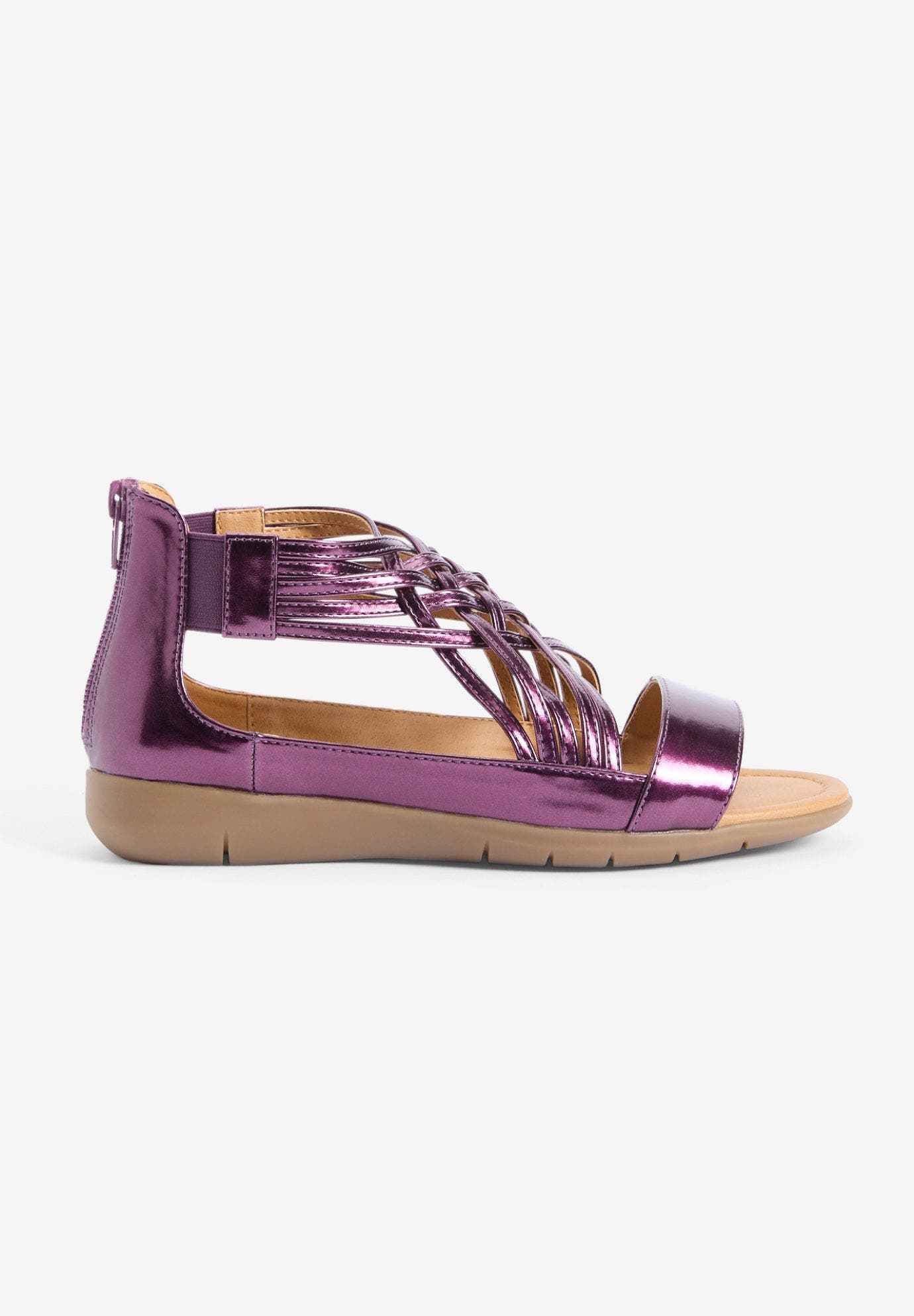 The Alicia Sandal, Alternate, color, PURPLE METALLIC