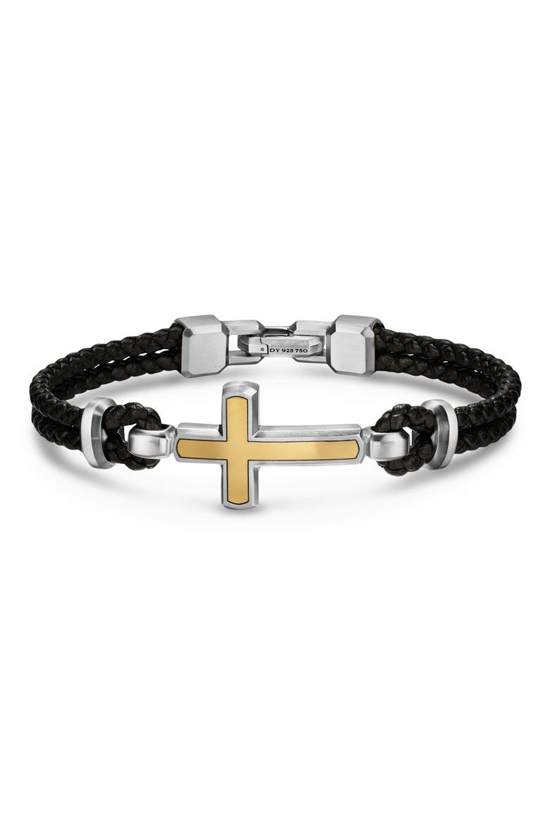 Streamline Cross Station Bracelet, Main, color, SILVER