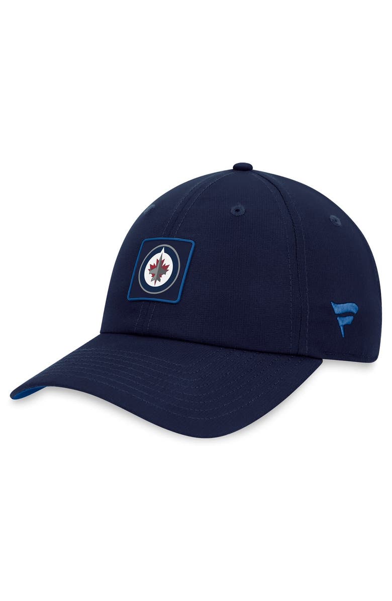 FANATICS Men's Fanatics Branded  Navy Winnipeg Jets Authentic Pro Rink Adjustable Hat, Main, color, 