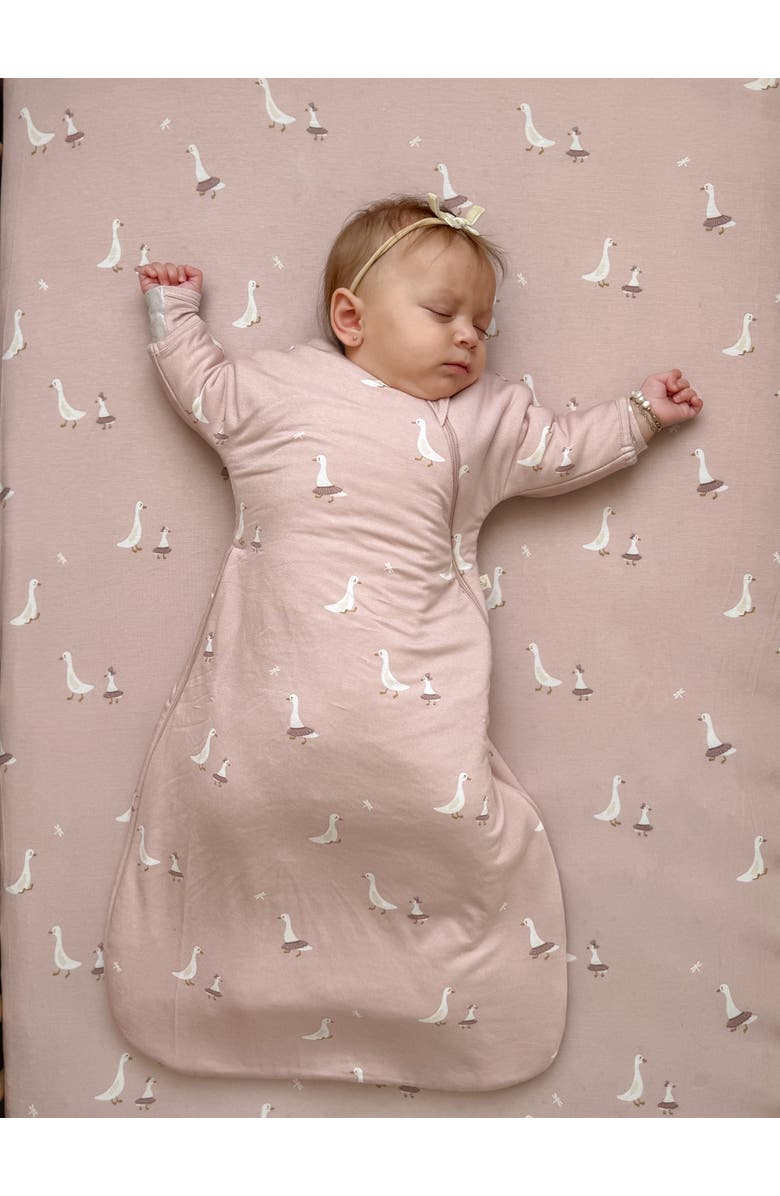 gunamuna Long Sleeve Transitional Swaddle Sleep Bag, 0.5 TOG - Baby, Alternate, color, Tutu Goose