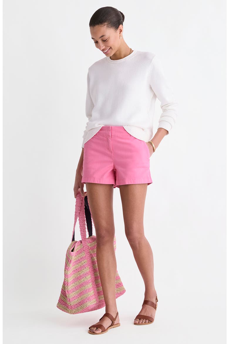Herringbone Stretch Cotton Shorts, Alternate, color, 956 BAHAMA