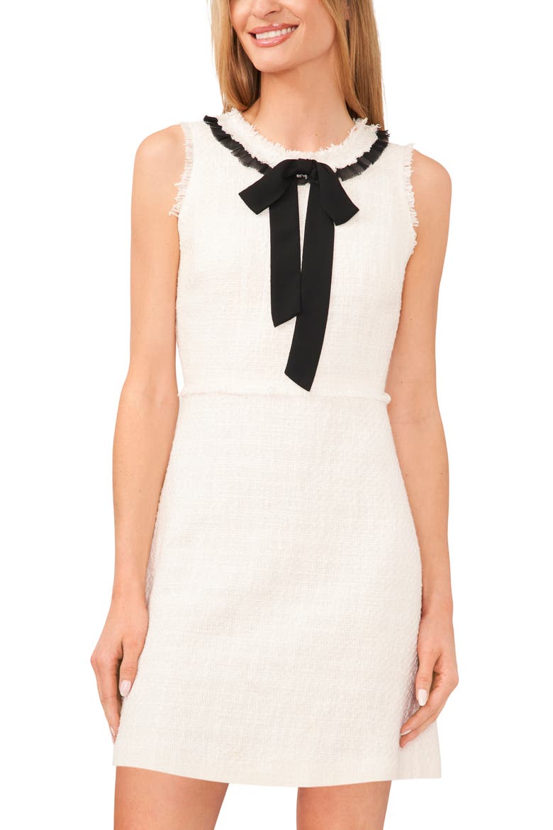 Tweed Sheath Dress, Alternate, color, ULTRA WHITE