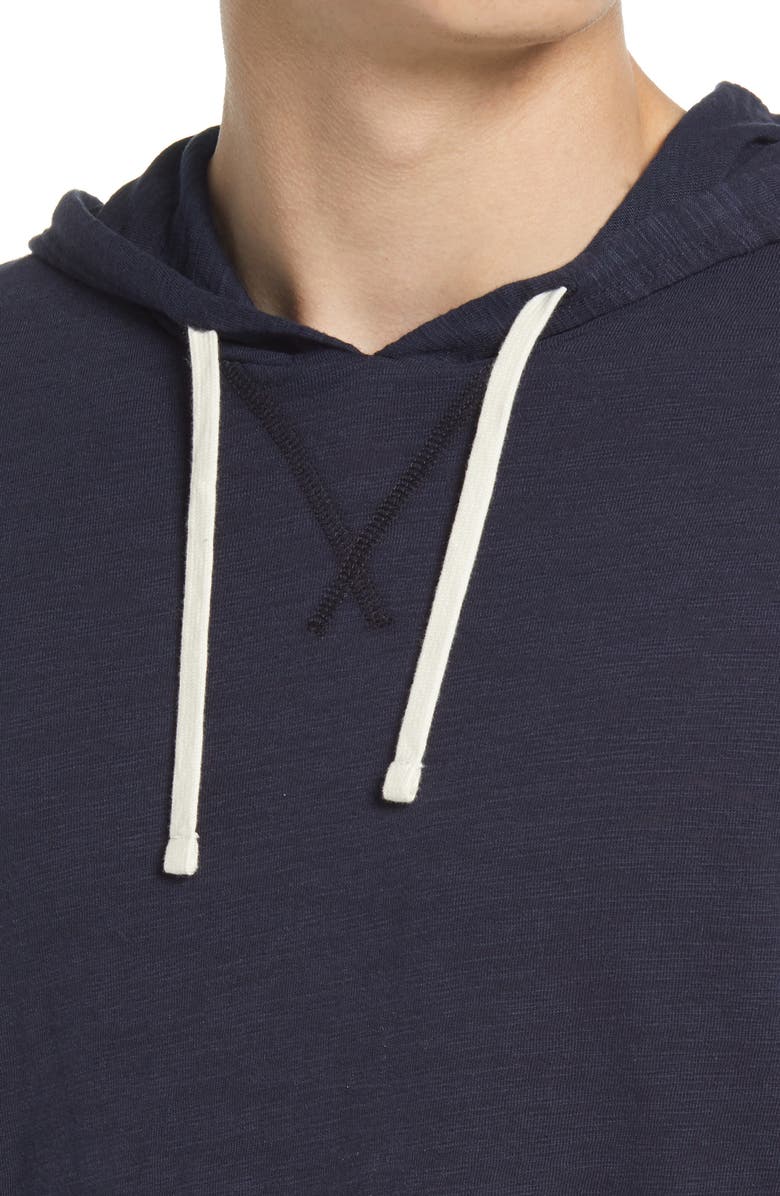 Vince Regular Fit Slub Hoodie, Alternate, color, Coastal Blue