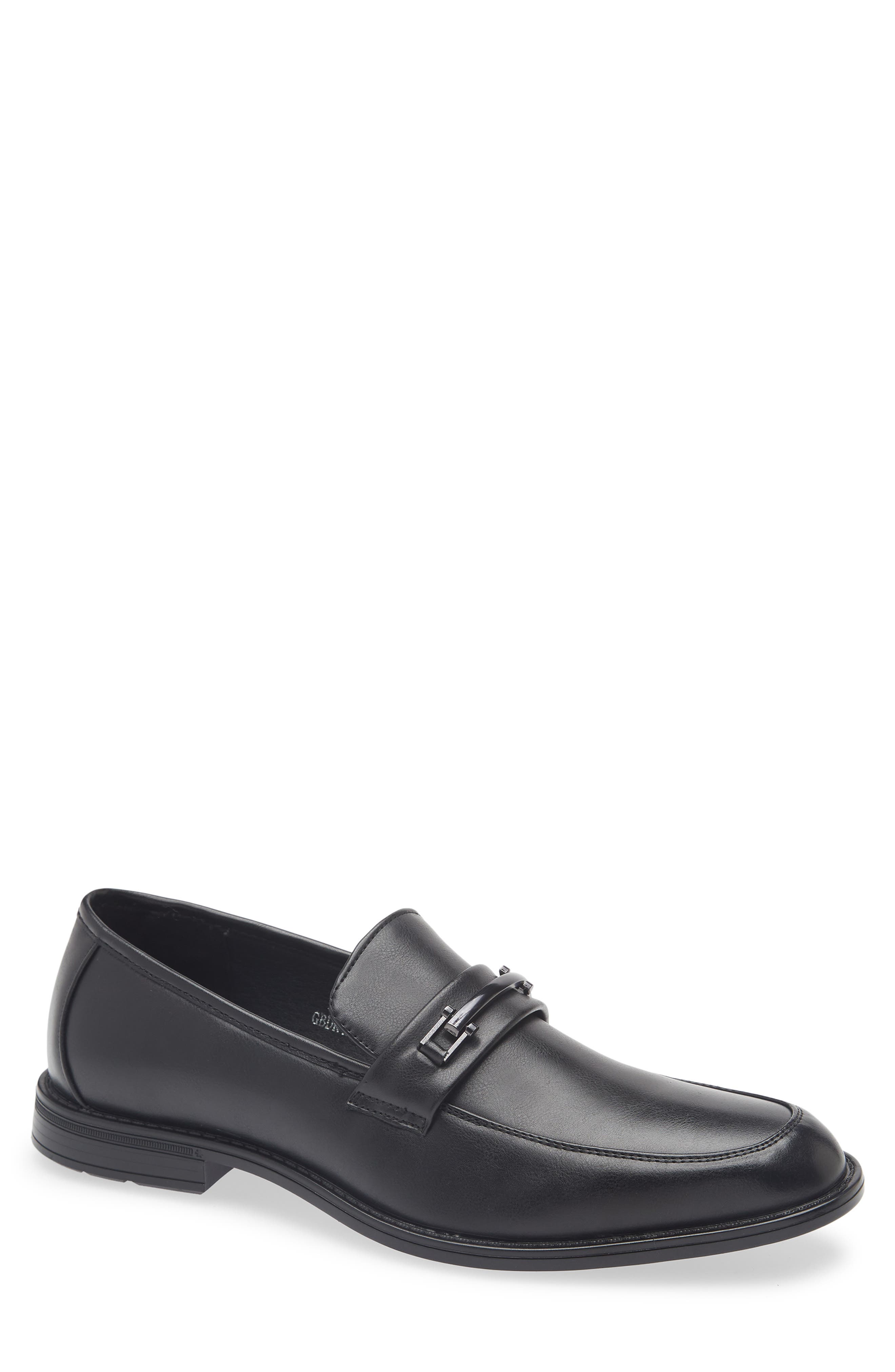 GEOFFREY BEENE Faux Leather Loafer, Main, color, Black