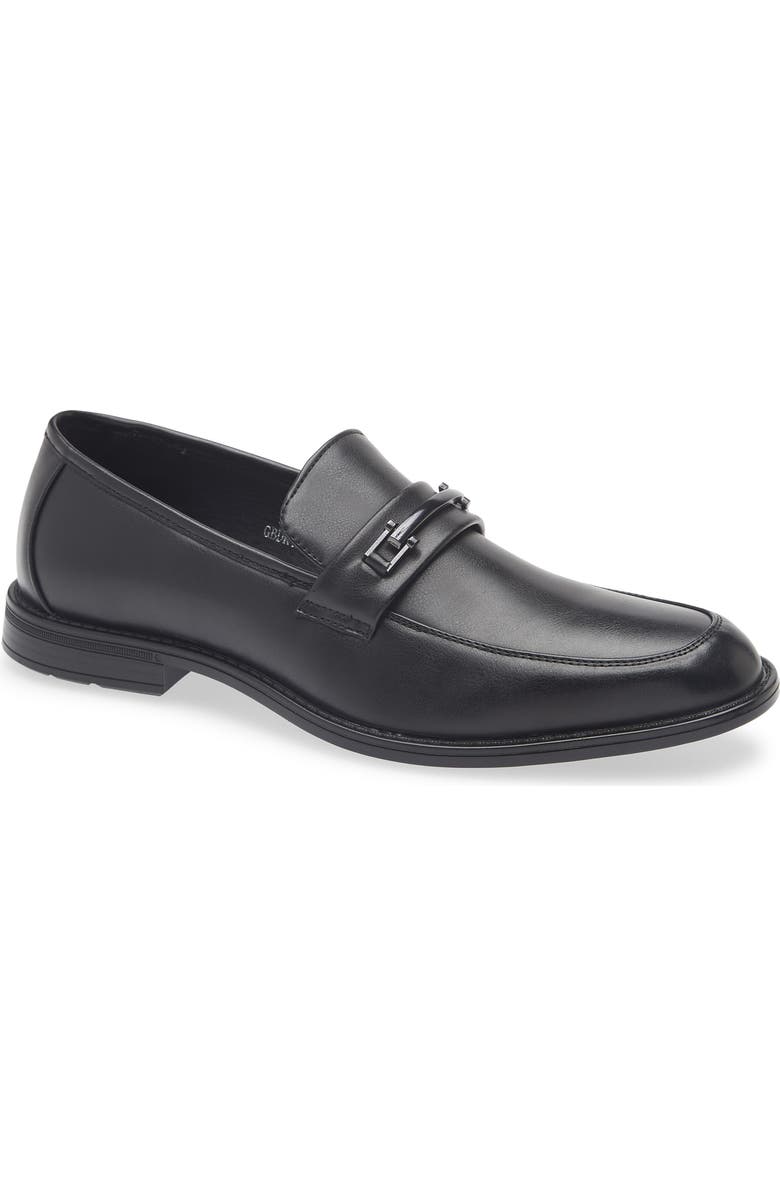 GEOFFREY BEENE Faux Leather Loafer, Main, color, Black