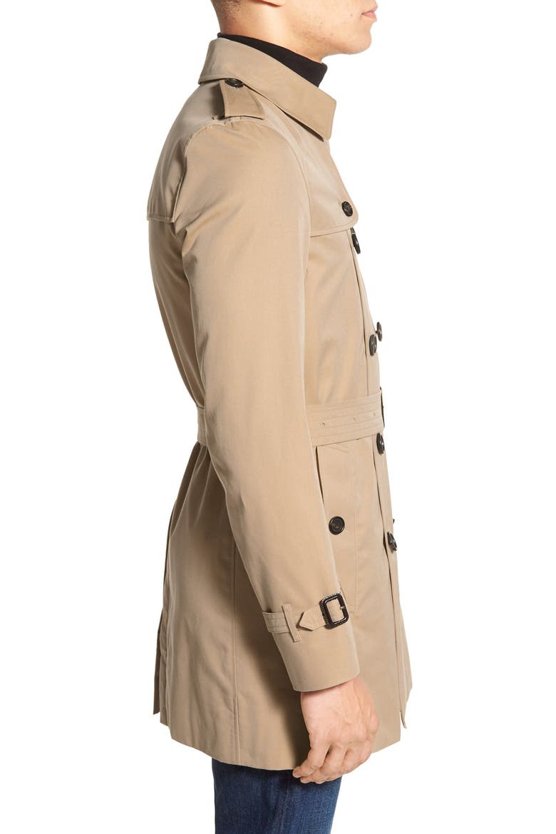 Kensington Double Breasted Trench Coat, Alternate, color, HONEY