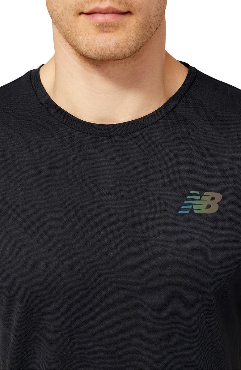 New Balance Q Speed ICEx Jacquard T-Shirt, Alternate, color, Black