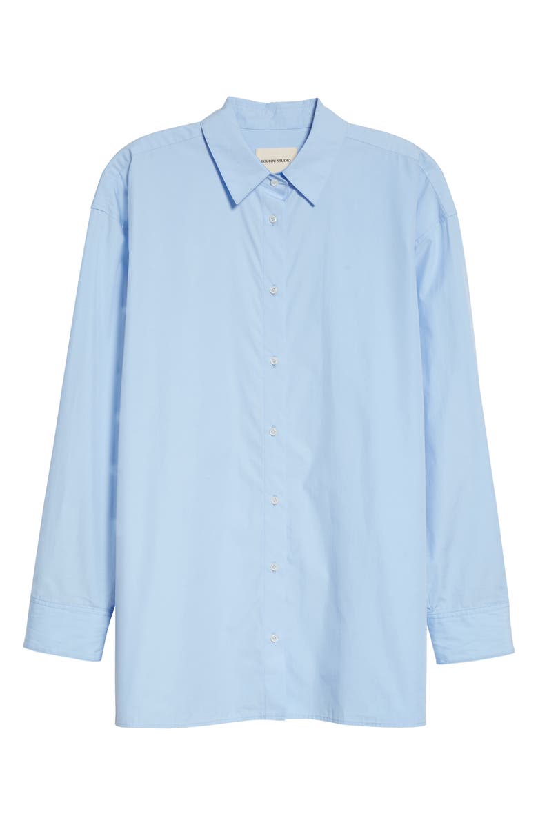 LOULOU DE SAISON Loulou Studio Espanto Cotton Poplin Button-Up Shirt, Alternate, color, 
