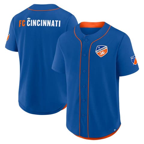 Men's Fanatics Blue FC Cincinnati Injury Time Baseball Jersey